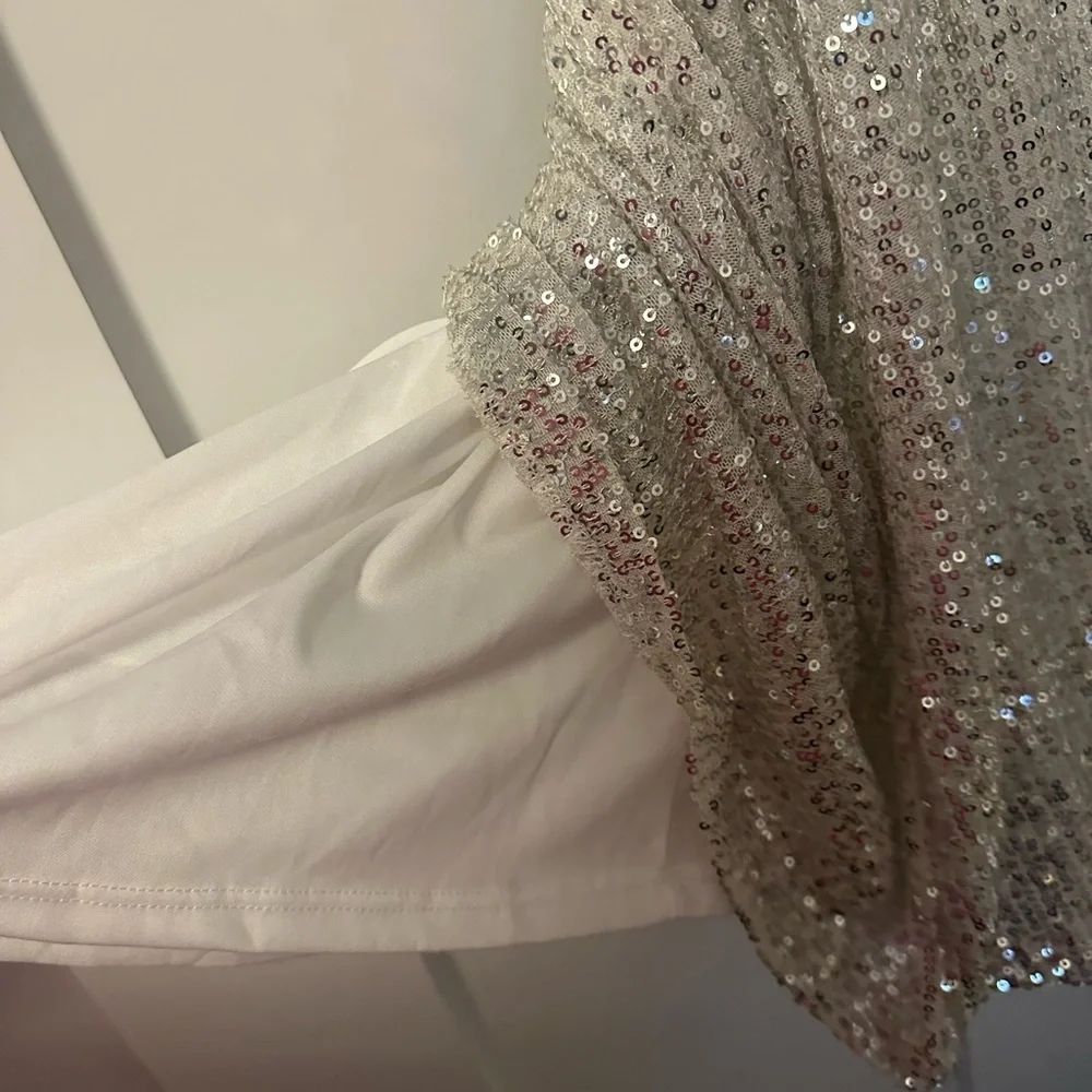 Art Class Silver Sequin Mini Dress